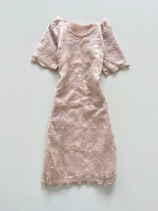 Rosegold Embroidered Kurta-Bust 30