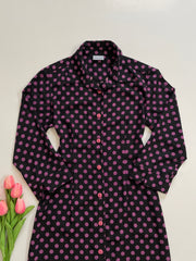 3 SUISSES POLKA DOTTED BUTTON DOWN DRESS - BUST 36