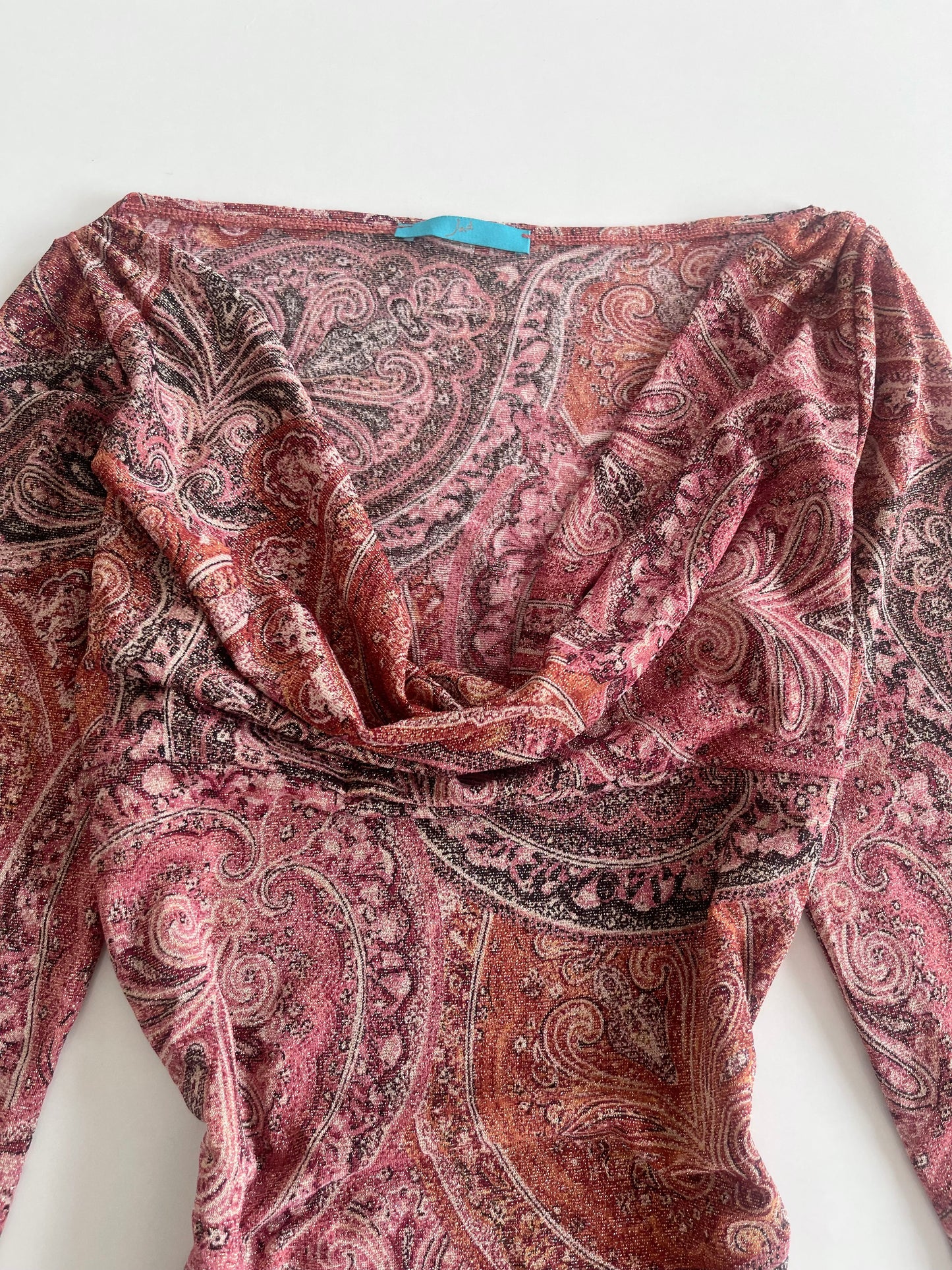 Jad Cowl Neck Shimmer Top-Bust 36 to 38