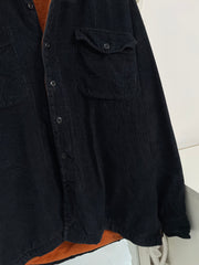 Le Frog Super Thick Inner Fur Corduroy Shacket-Chest 48