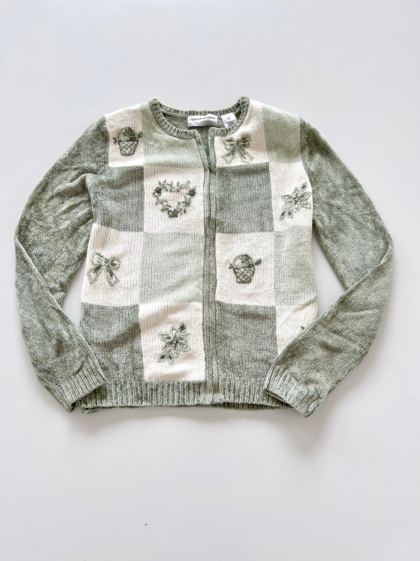 Alfred Dunner Embroidered Zipper-Bust 40