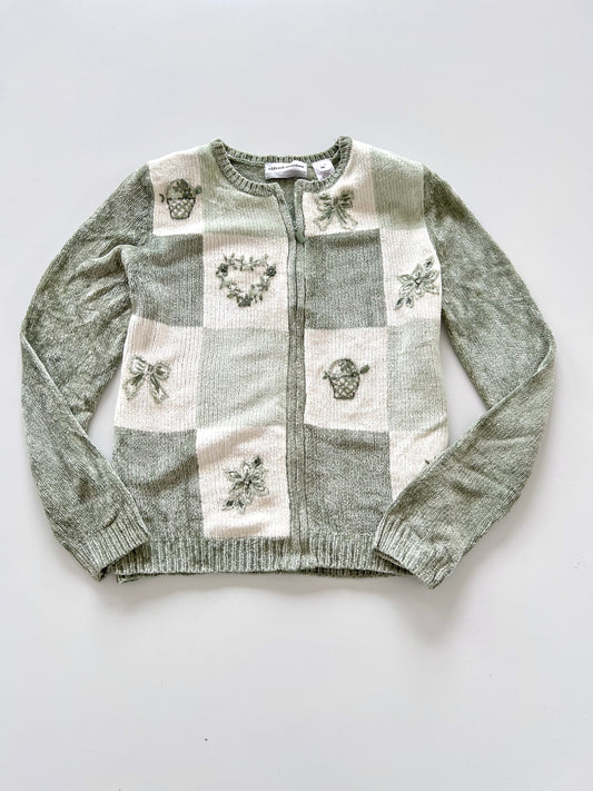 Alfred Dunner Embroidered Zipper-Bust 40