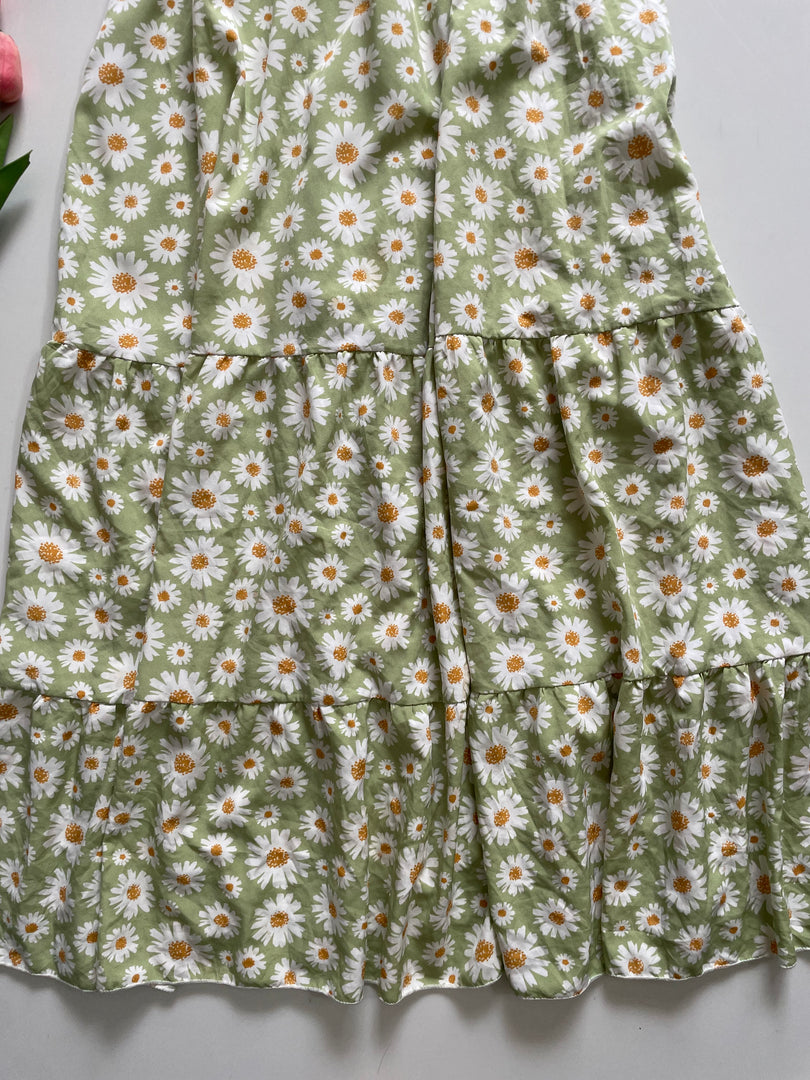 BABY GREEN FLORAL DRESS - BUST 36 TO 38