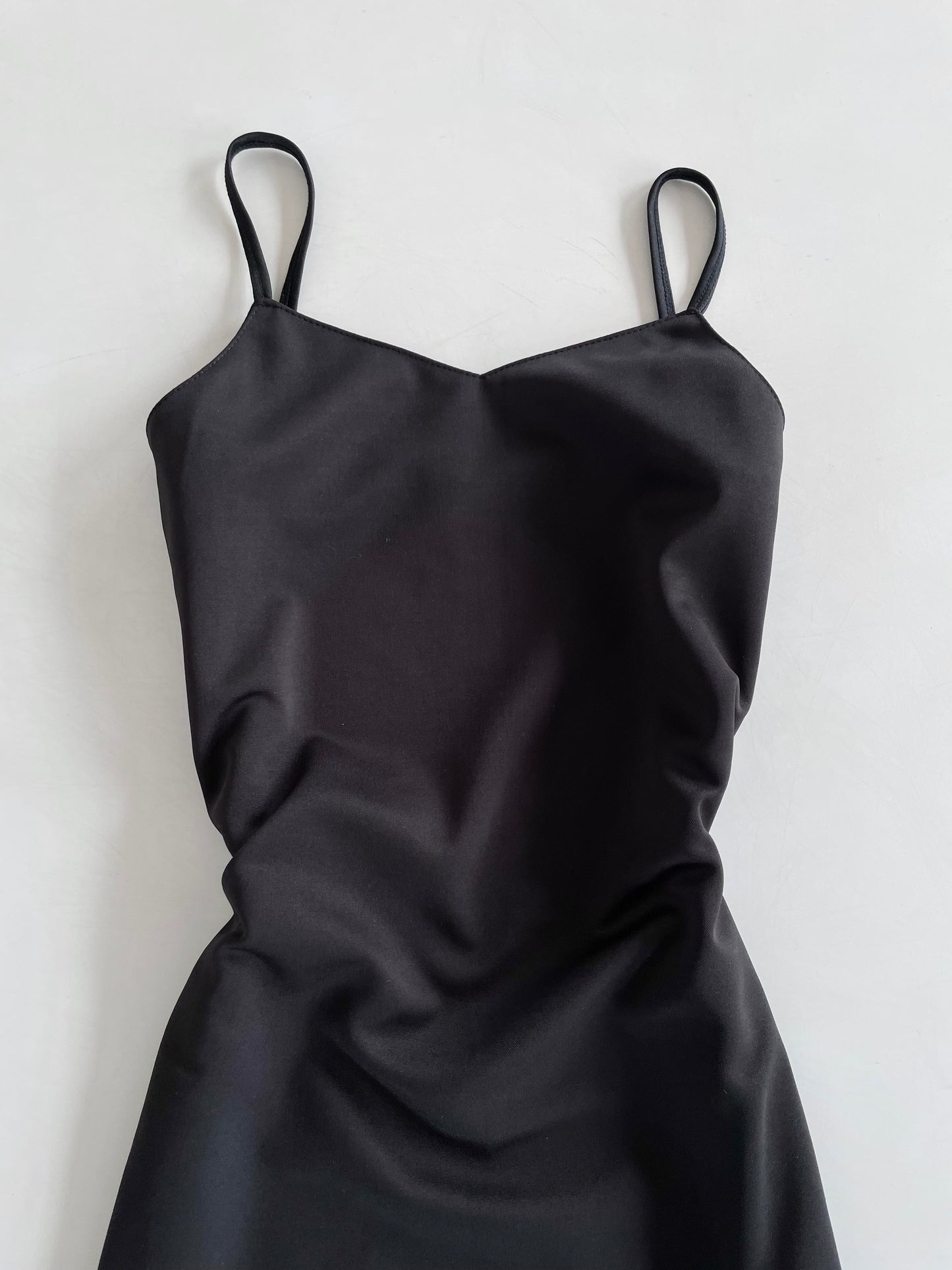 Solid Black Slip Dress-Bust 34