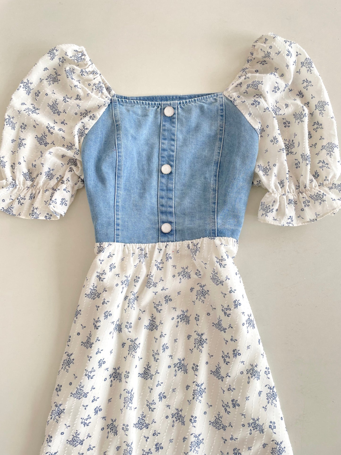 Korean Puff Sleeve Dress-Bust 32