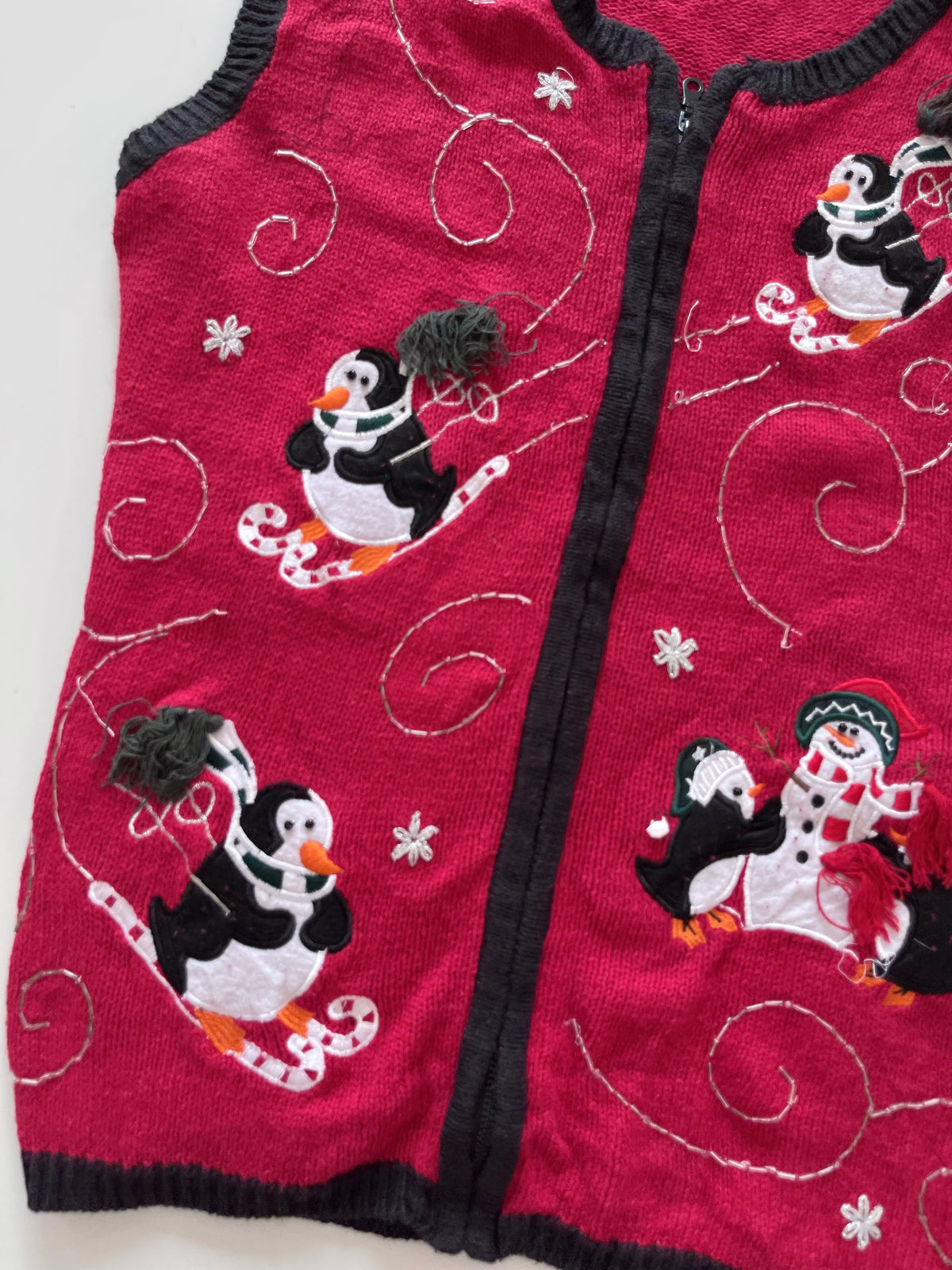 Holiday Editions Embroidered Christmas Vest Sweater-Bust 50