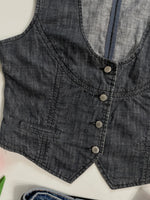 Load image into Gallery viewer, Fransa Denim Waistcoat-Bust 40
