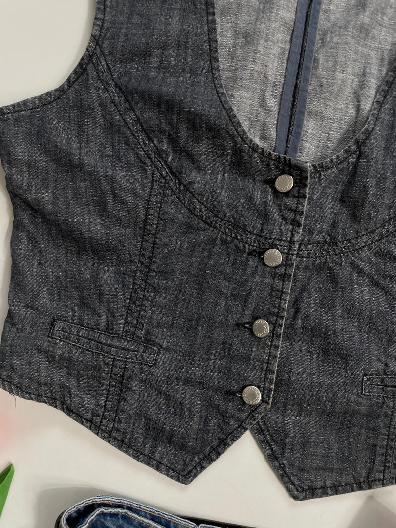 Fransa Denim Waistcoat-Bust 40