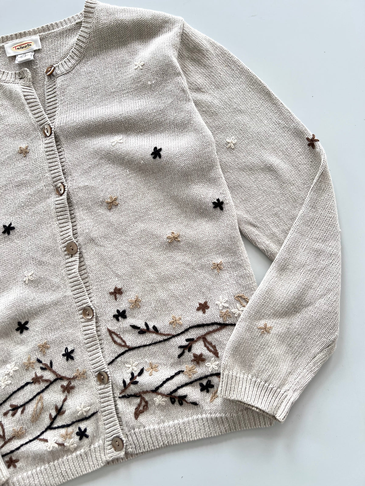 Talbots Embroidered Sweater-Bust 44