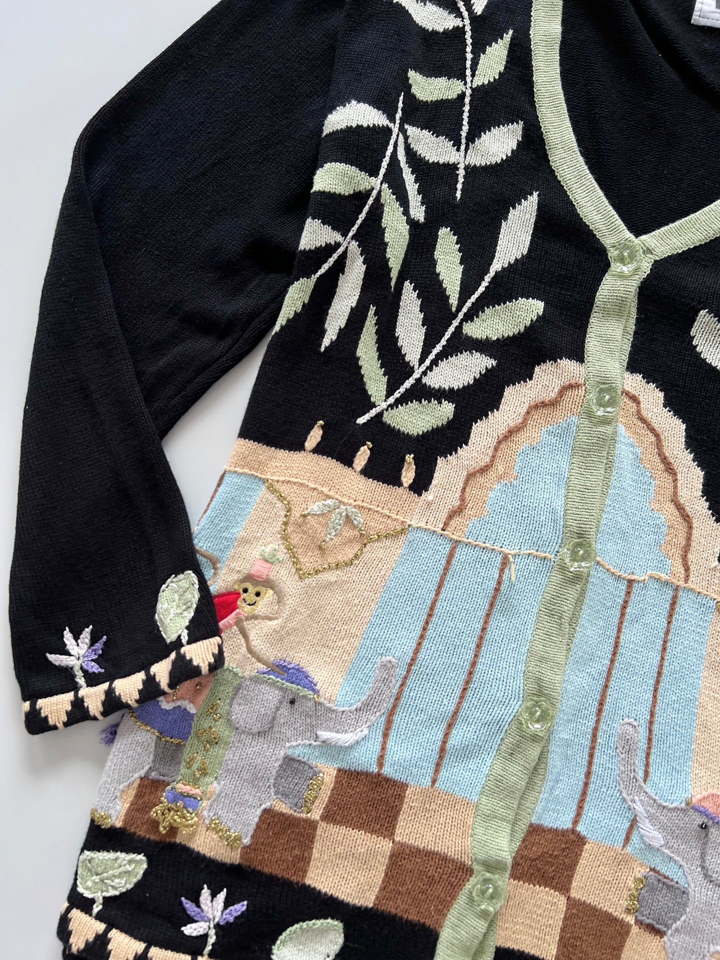 RARE Storybook Knits Embroidered Sweater-Bust 52