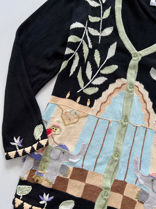 RARE Storybook Knits Embroidered Sweater-Bust 52