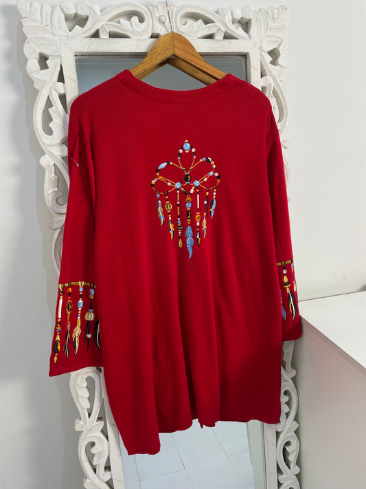 Embroidered Sweater-Bust 52