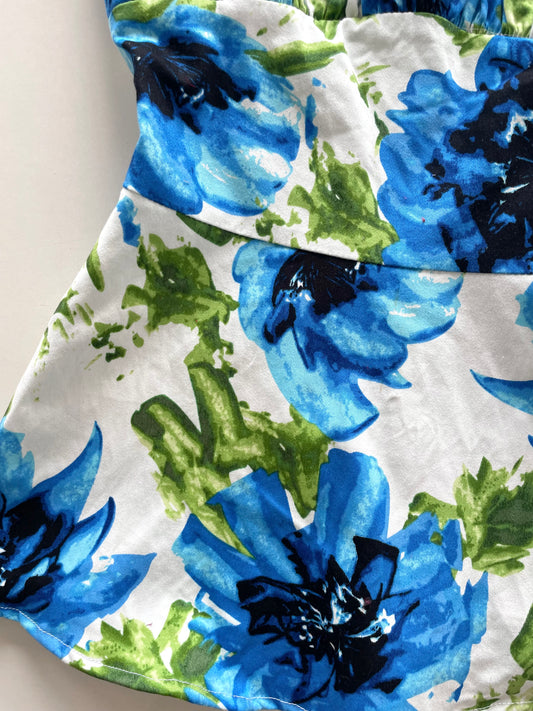 Dots Floral Vintage Top-Bust 34