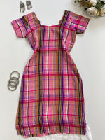 Load image into Gallery viewer, Pink Checkered Kurti-Bust 36
