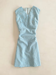 Baby Blue Vintage Dress -Bust 40