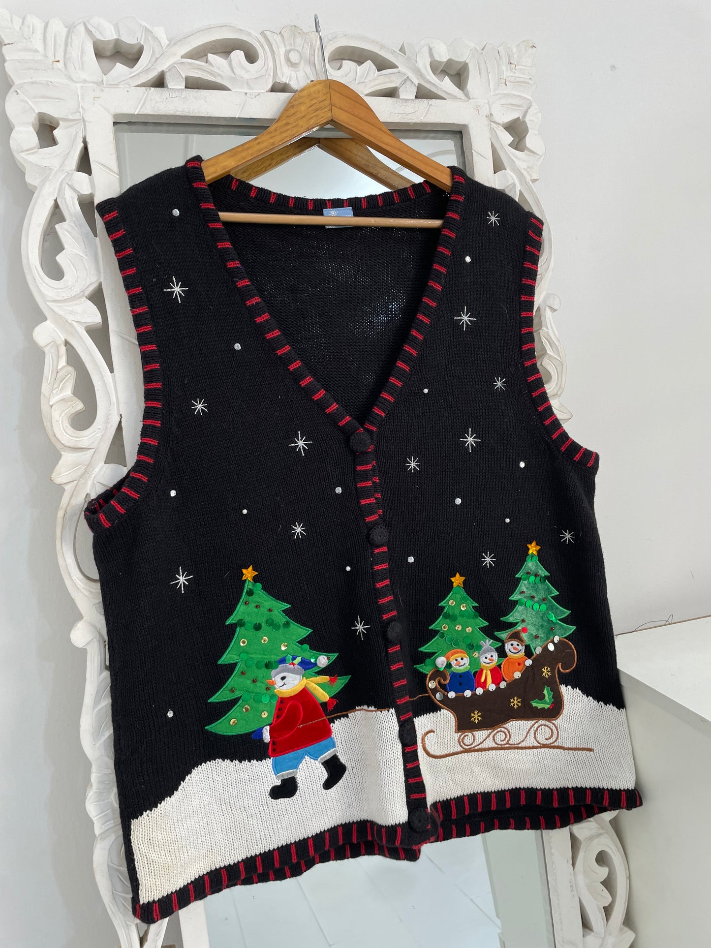 Holiday Editions Christmas Sweater Vest-Bust 46
