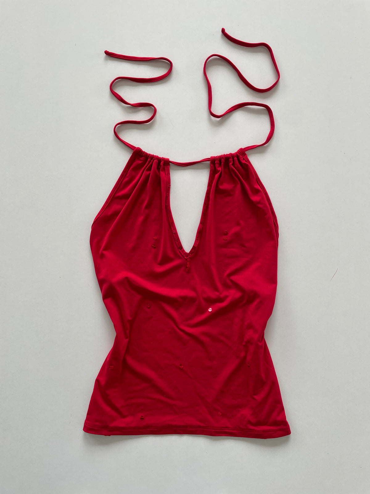 Red Halter Top-Bust 32 to 34
