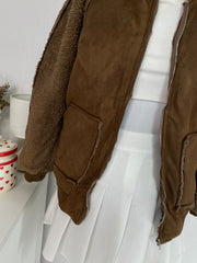 Super Duper Thick Suede Fur Jacket - Bust 34 to 36