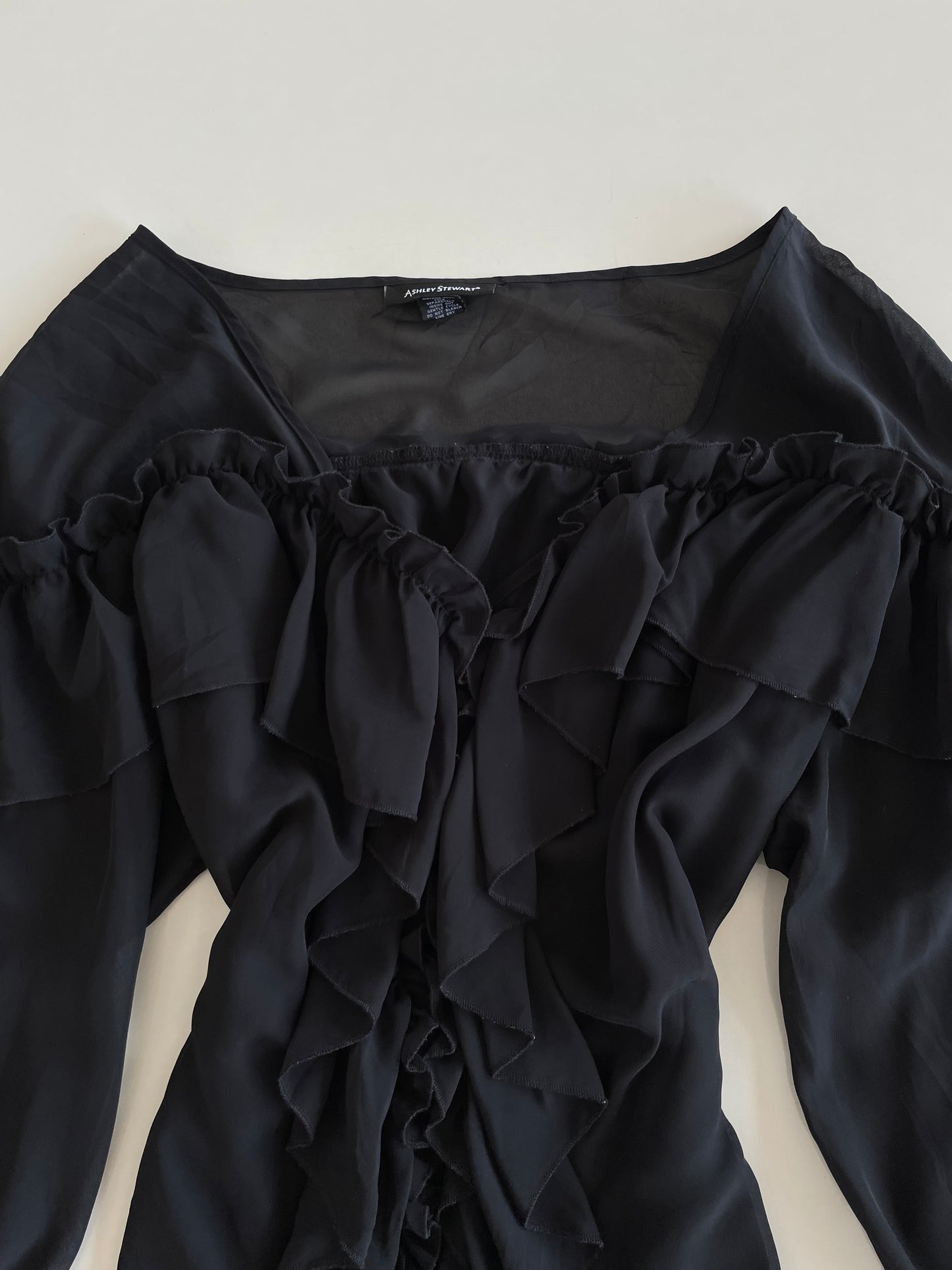 Ashley Stewart Ruffle Vintage Top-Bust 54