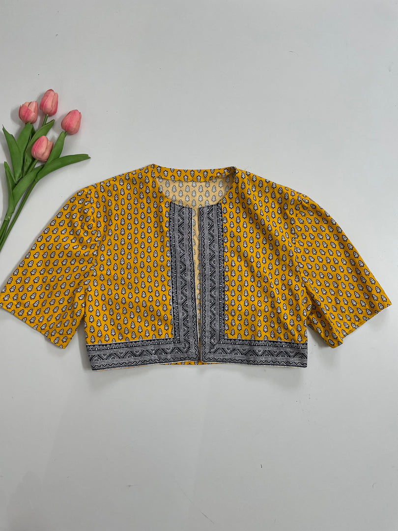 YELLOW SHRUG TOP - BUST 38