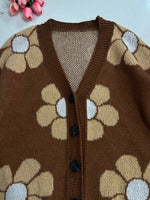 Load image into Gallery viewer, Flowers Chunky Soft Cardigan - Bust 46 to 50
