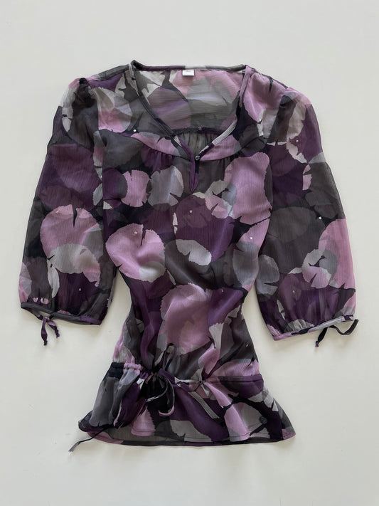 S’Oliver Floral Sheer Top-Bust 36