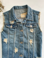 Load image into Gallery viewer, Denim Vest-Bust 34