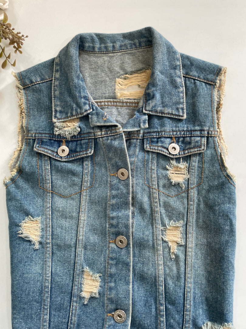 Denim Vest-Bust 34