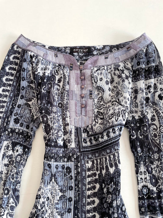 Zoteno Vintage Pleated Top-Bust 40 to 42
