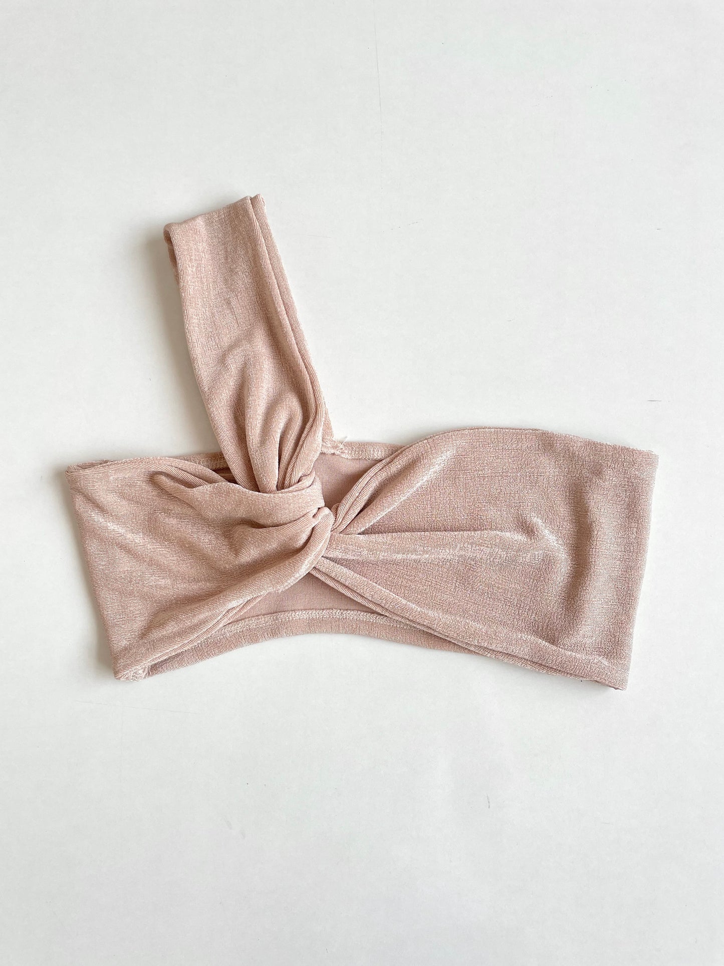 Beige One Shoulder Top-Bust 28 to 30