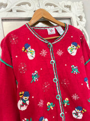 Nut Cracker Embroidered Christmas Sweater-Bust 46