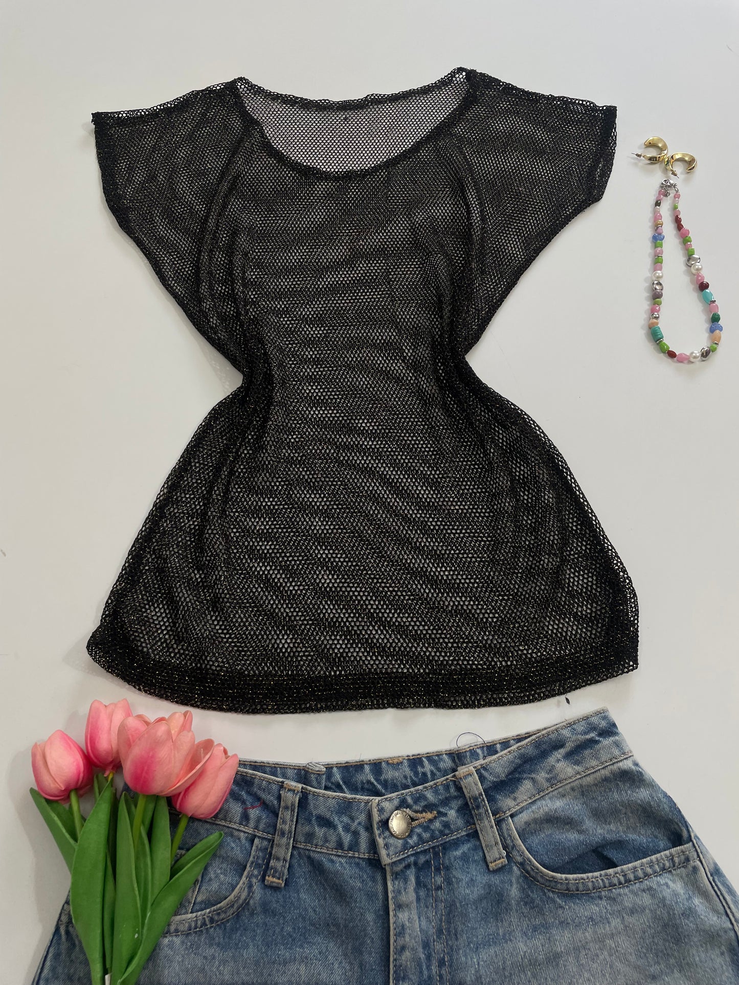 Shimmer Net Top-Bust 36 to 38