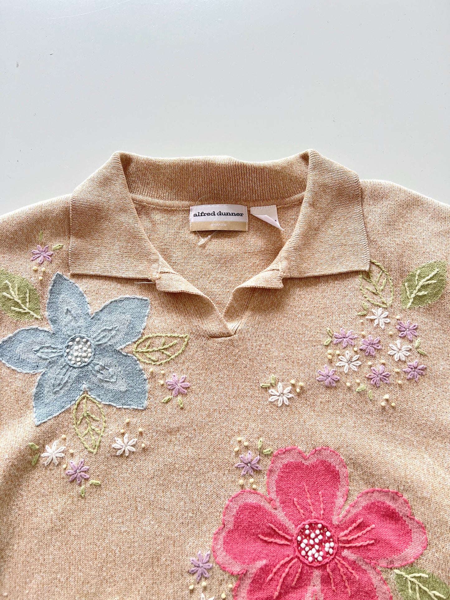 Alfred Dunner Women Embroidered Sweater-Bust 52