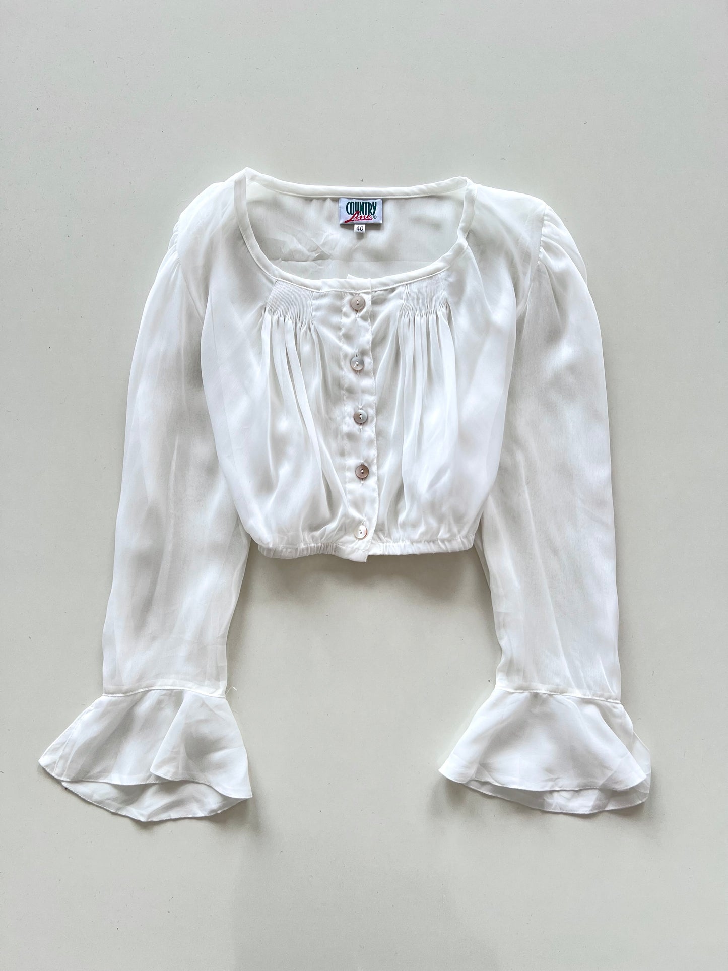 Country Line Sheer Vintage Top-Bust 36