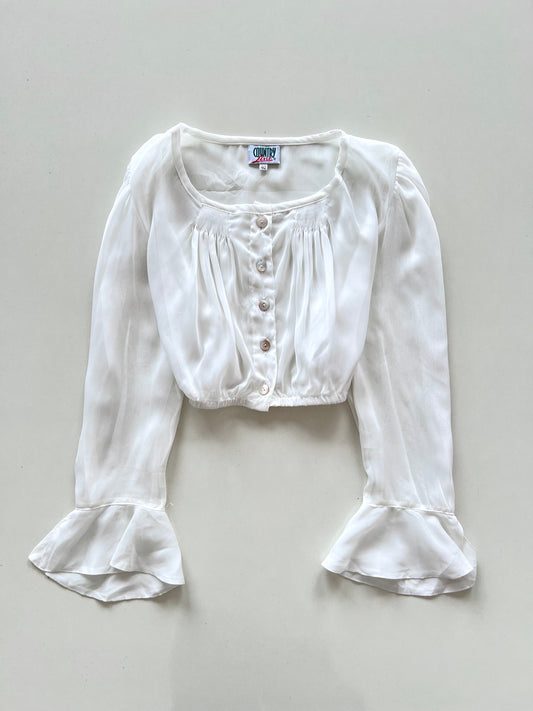 Country Line Sheer Vintage Top-Bust 36