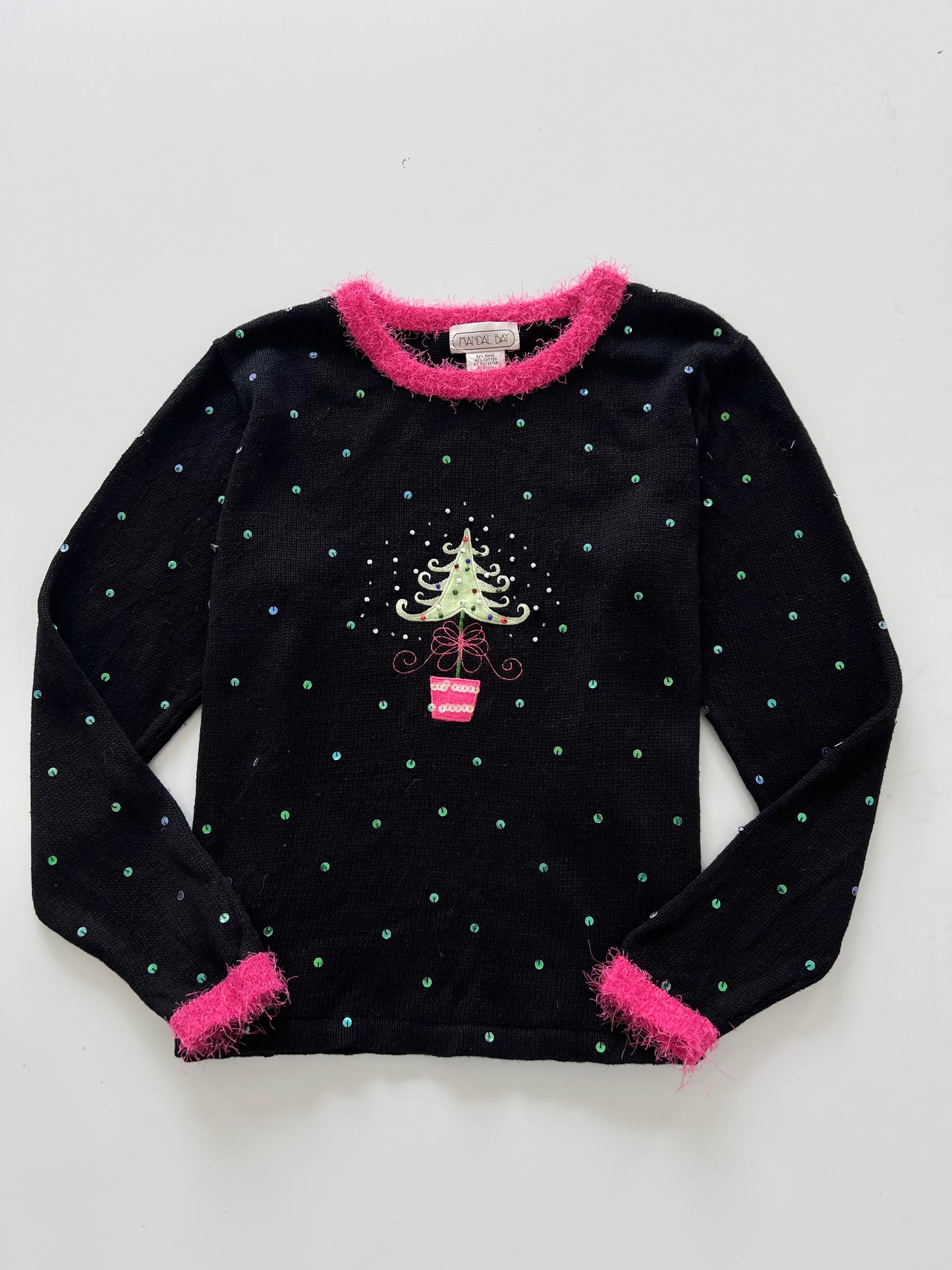 Mandal Bay Embroidered Christmas Sweater-Bust 50