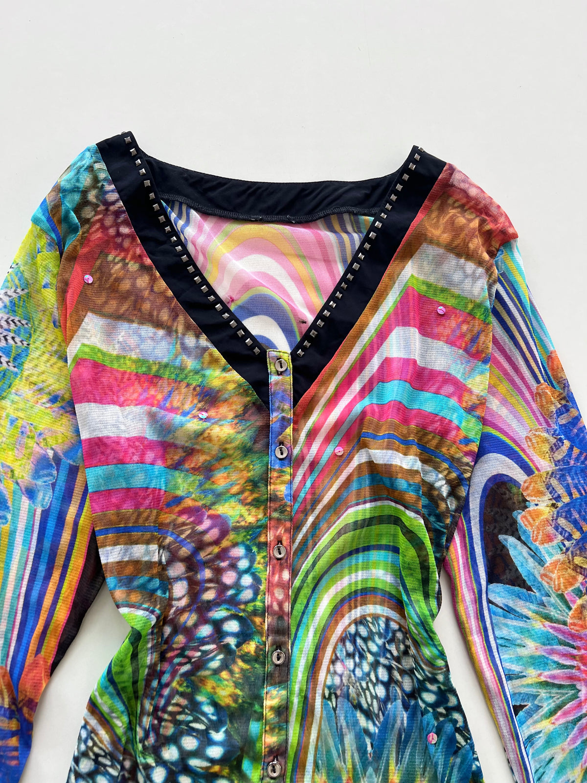 Y2k Sheer Top-Bust 48 to 50