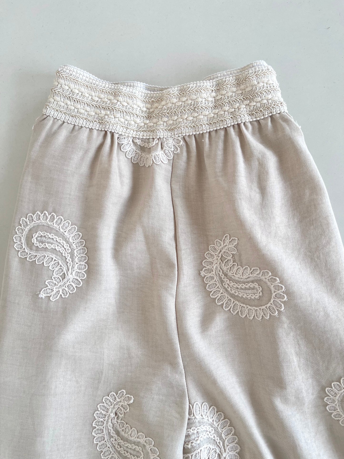 Paisley Embroidered Pants-Waist 32 to 38