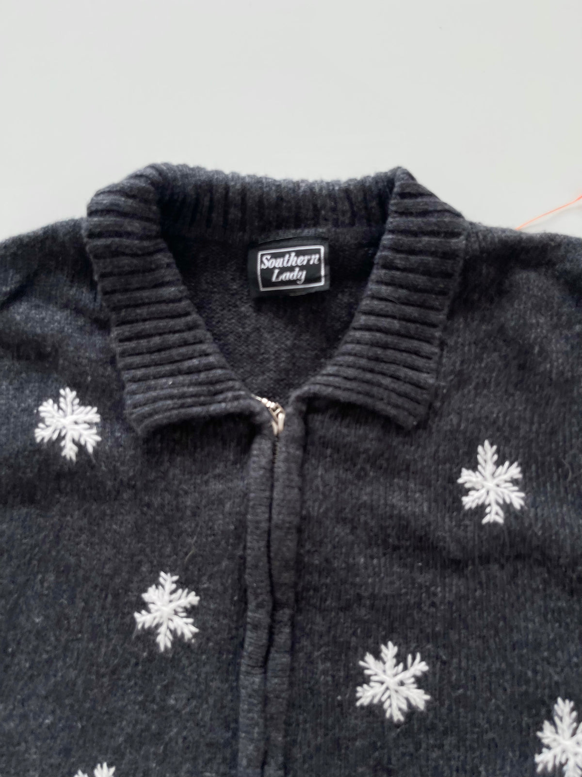 Southern Lady Embroidered Christmas Vest Sweater-Bust 46
