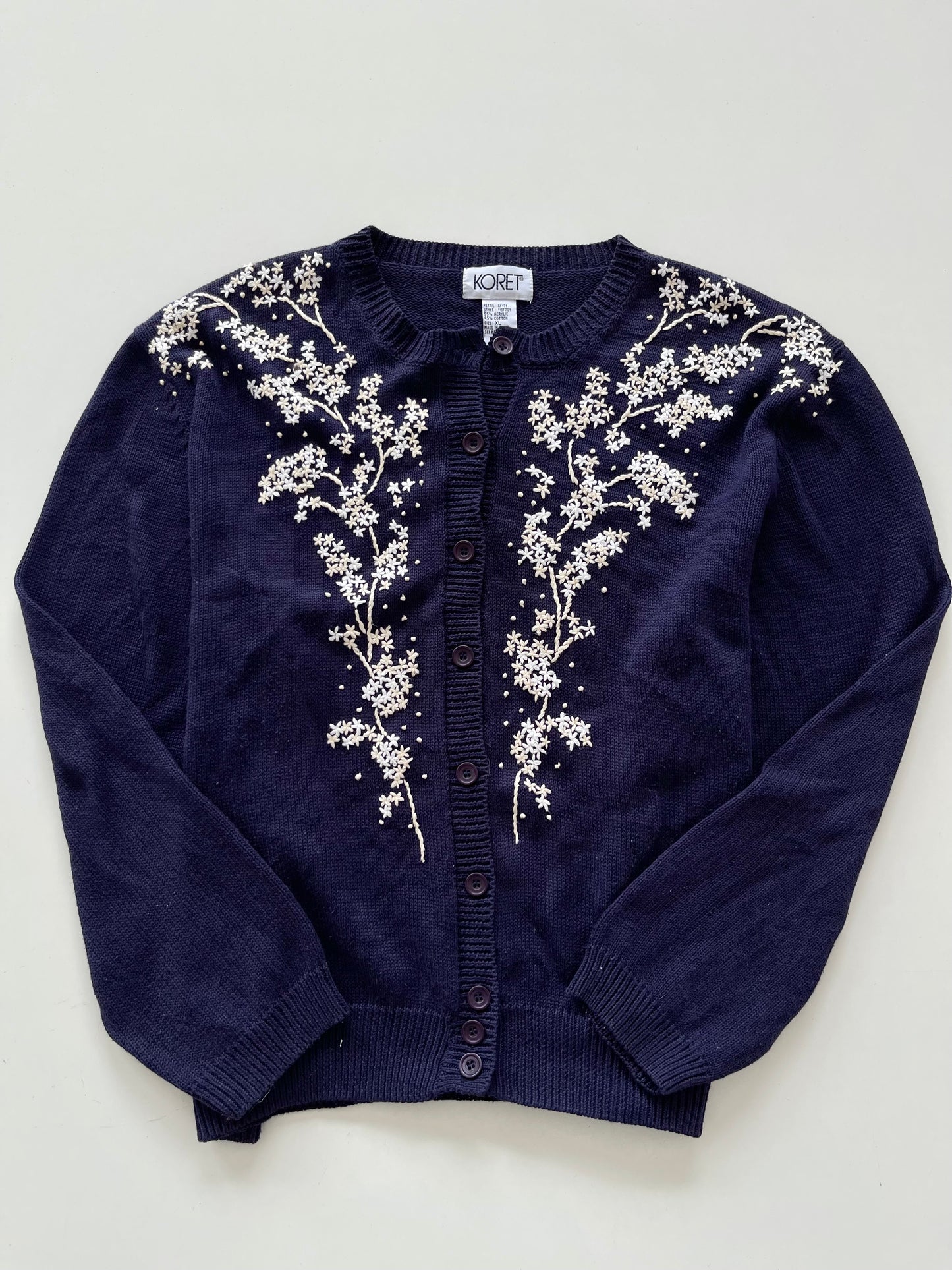 Koret Embroidered Vintage Cardigan-Bust 46