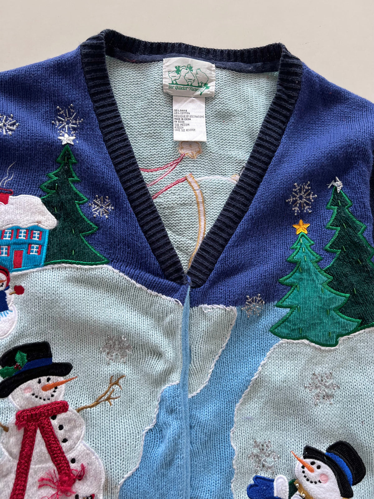 The Quacker Factory Christmas Cardigan Sweater-Bust 48