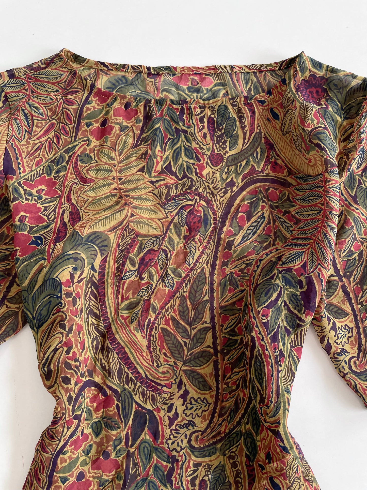 Paisley Sheer Vintage Top-Bust 38