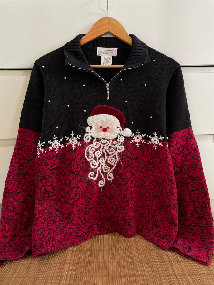 Mandal Bay Embroidered Christmas Sweater-Bust 42