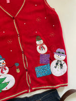 Load image into Gallery viewer, Embroidered Christmas Sweater Vest-Bust 46
