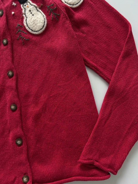 Susan Bristol Christmas Embroidered Sweater Cardigan-Bust 38