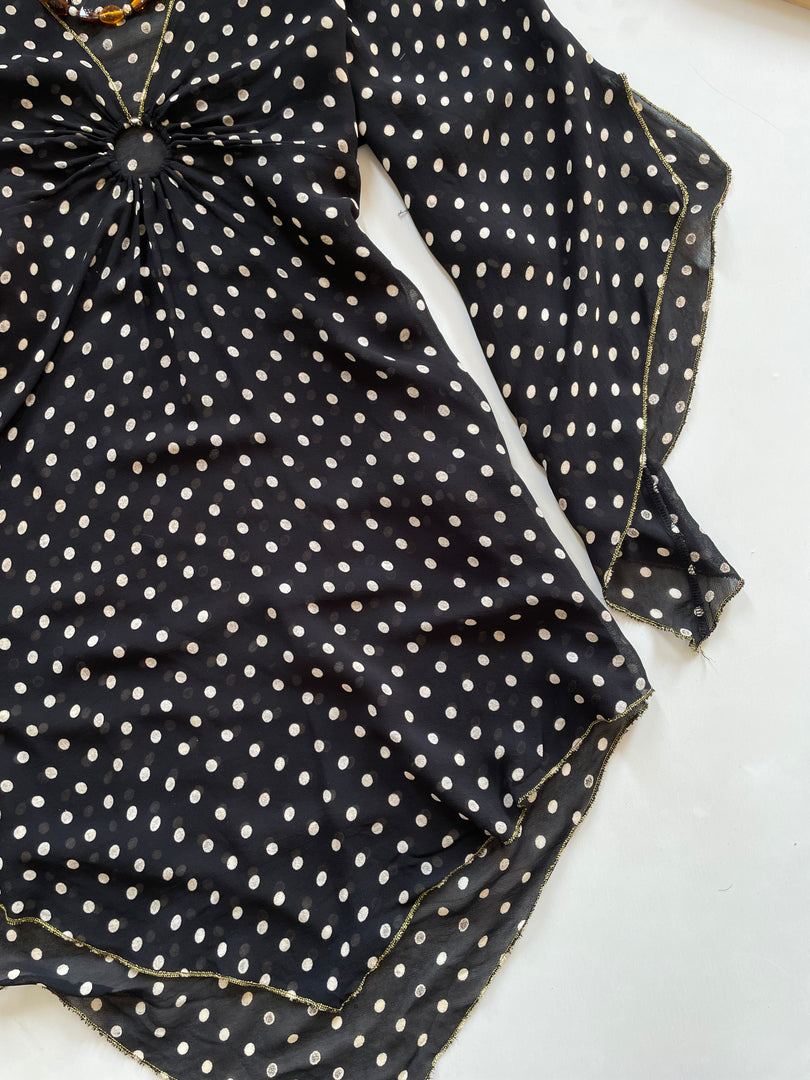 Sheer Asymmetric Y2K Dress-Bust 38