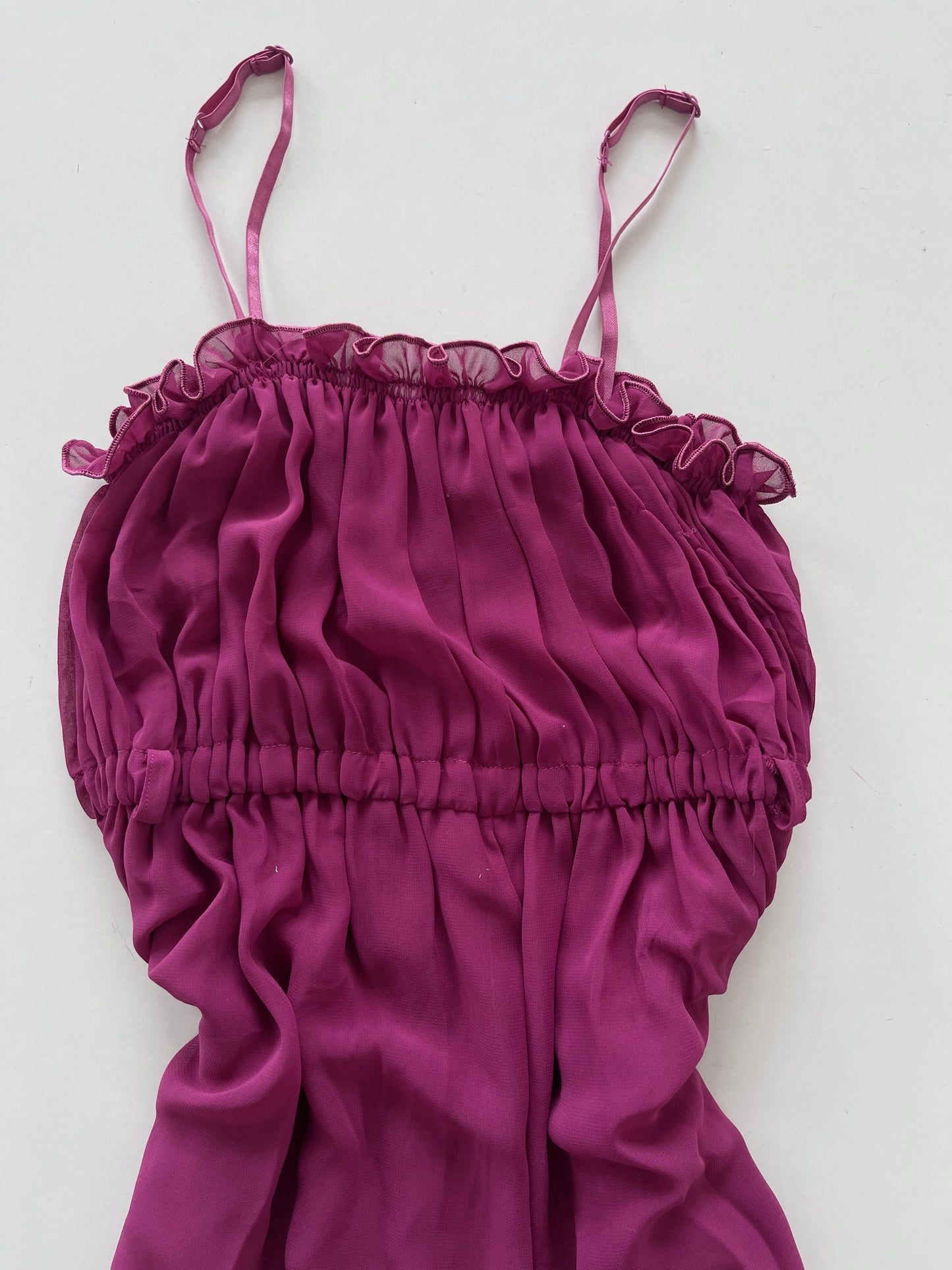 Magenta Coverup Sheer Dress-Bust 32 to 34