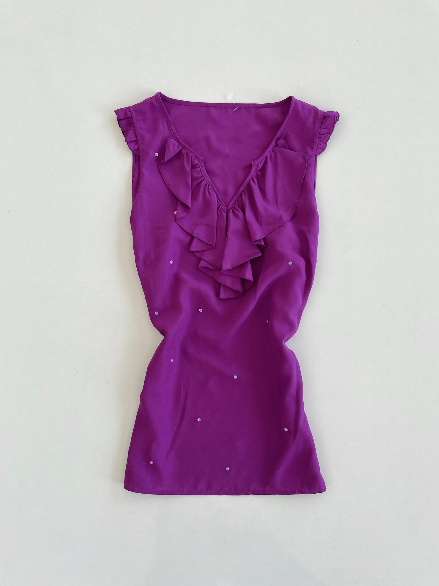 Purple Ruffle Top-Bust 38