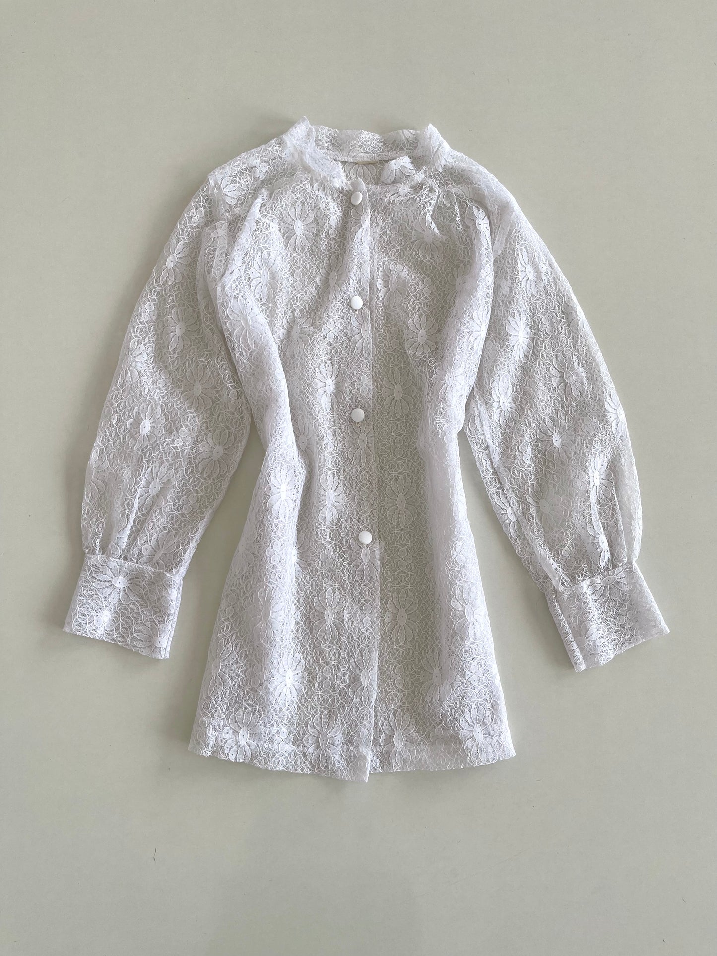 Vintage Lace Sheer Shirt -Bust 42