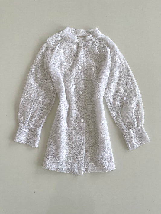 Vintage Lace Sheer Shirt -Bust 42